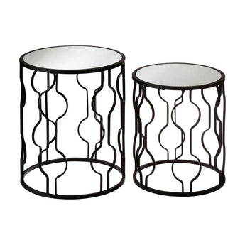 Halo Tables With Undulating Frames - Set Of 2