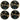 Set Of Four Round Starry Night