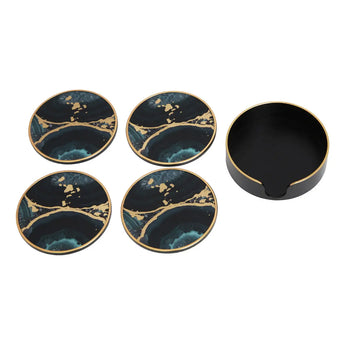 Set Of Four Round Starry Night