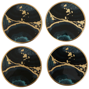 Set Of Four Round Starry Night