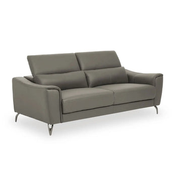 The Duchess 3 SEAT GREY LEATHER SOFA