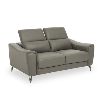 The Duchess 2 SEAT GREY LEATHER SOFA