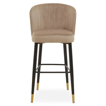 Vieste Mink Velvet Bar Chair