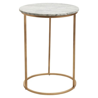Nestique Natural Marble Round Side Table