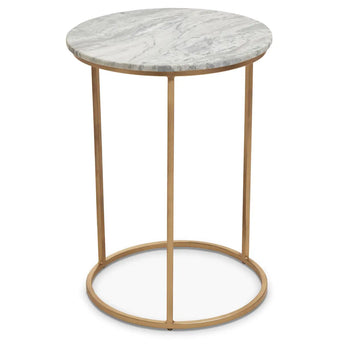 Nestique Natural Marble Round Side Table