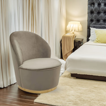 Tamra Velvet Gold Base Chair