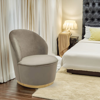 Tamra Velvet Gold Base Chair