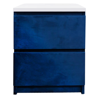 Two Bedside Drawer - Blue