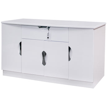 4 Door 1 Drawer Wide Unite - White Gloss