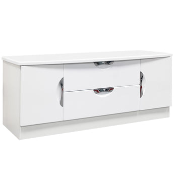 2 Door 2 Drawer Superwide Media Unit - White Gloss