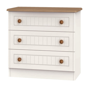 3 Drawer Chest - Cream & Oak