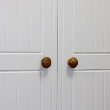 2 Door Wardrobe - Cream & Oak