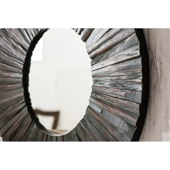 Woodgrain Mirror Wall Mirror