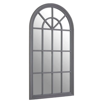 Palladian Wall Mirror Window Grey