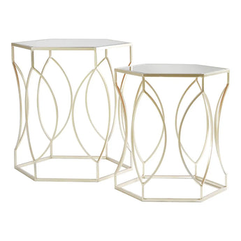 Stella Roundabout Champagne Tables - Set Of 2