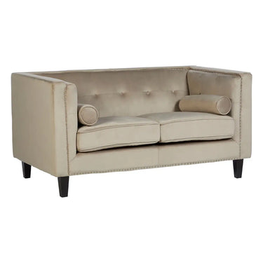 Cosy Haven Two Seat Mink Velvet Sofa